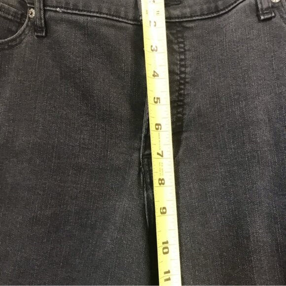 Levi's 414 Classic Straight Leg High Waist Stretch Boot Zip Black Denim Jeans 20 - Picture 11 of 14